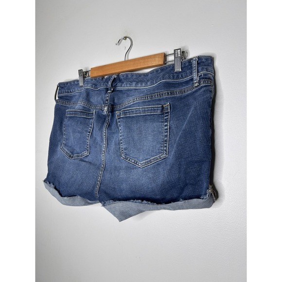 Torrid Blue Denim Cut Off Distressed Pockets Shorts Plus Size 18 - Picture 8 of 9